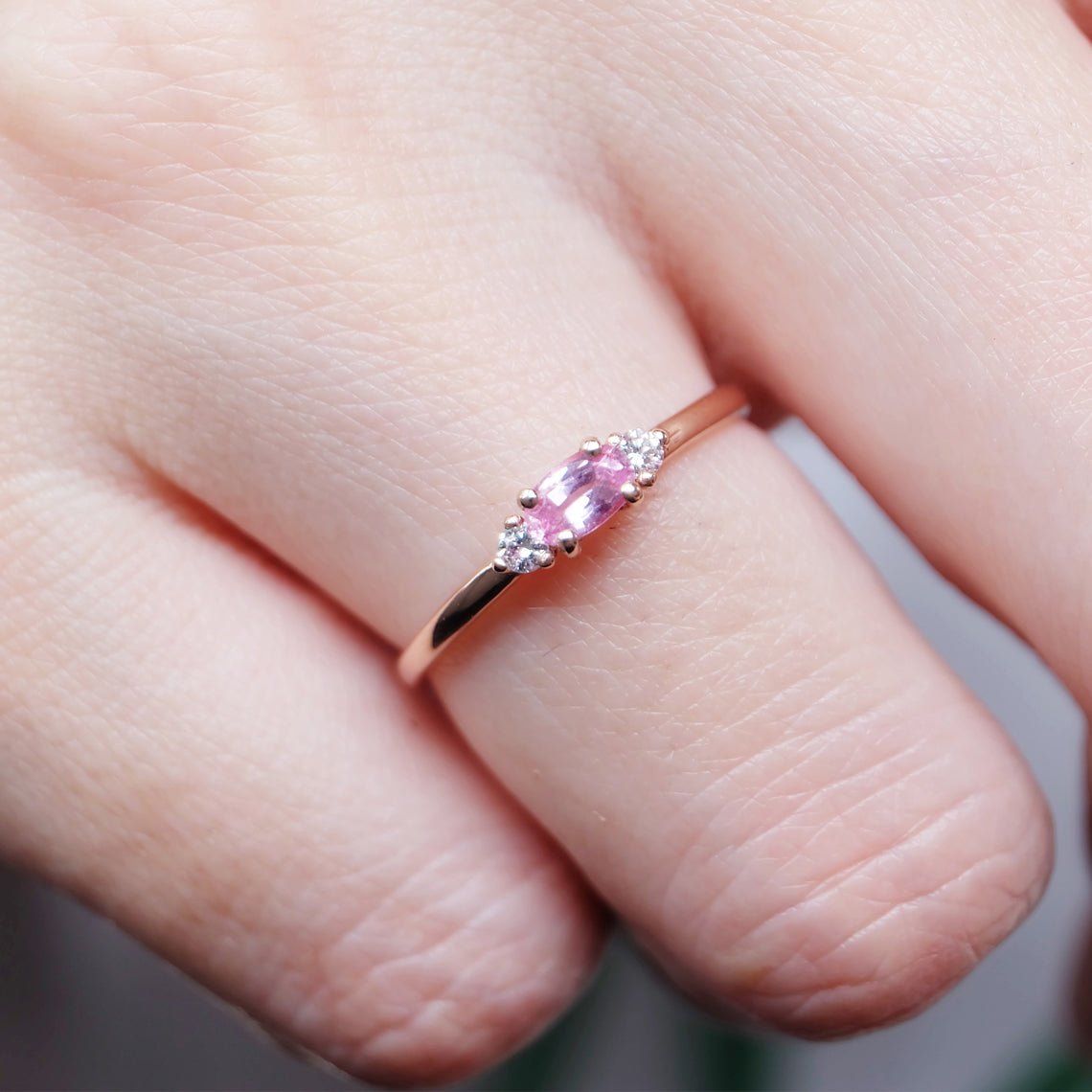 Pink Sapphire Diamond Ring Afina - SOVATS