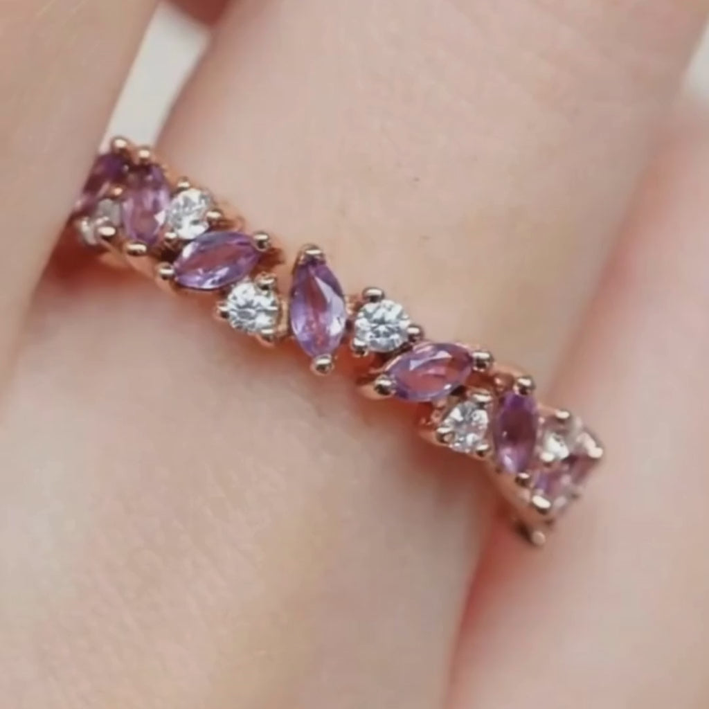 Amethyst Diamond Ring Natalya