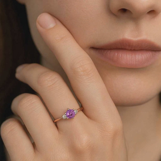 Amethyst Diamond Ring Toki