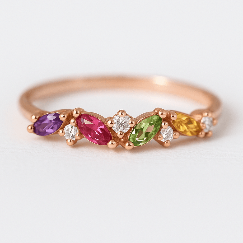 Quadruple Birthstone Ring Bena - SOVATS