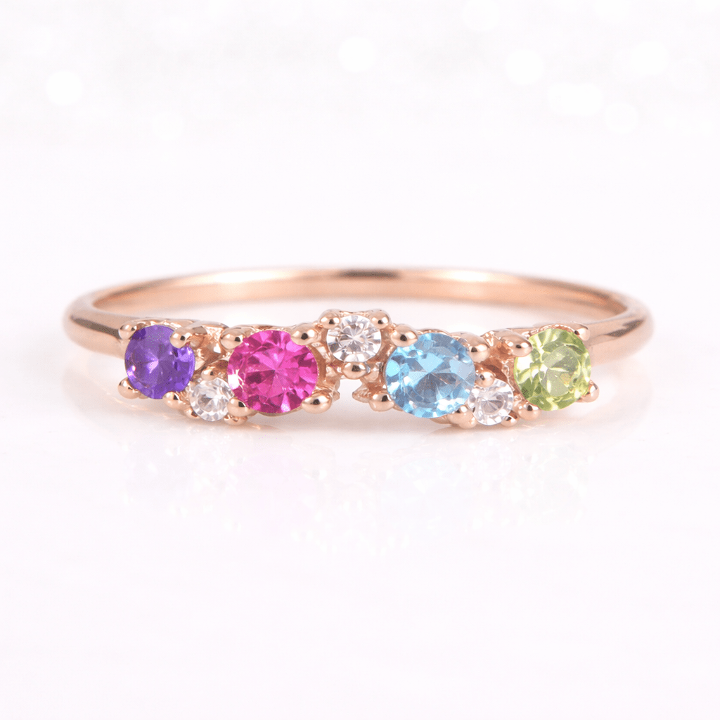 Quadruple Birthstone Ring Duri - SOVATS