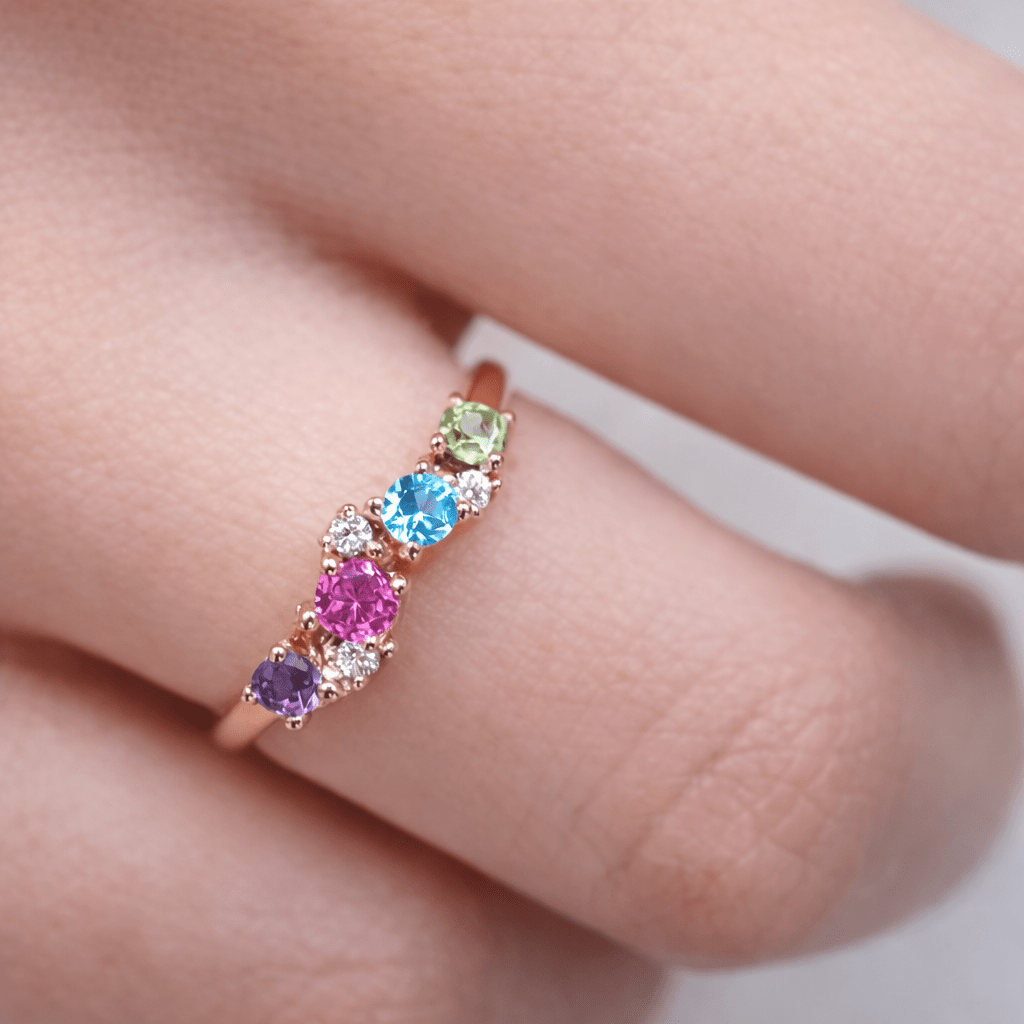 Quadruple Birthstone Ring Duri - SOVATS
