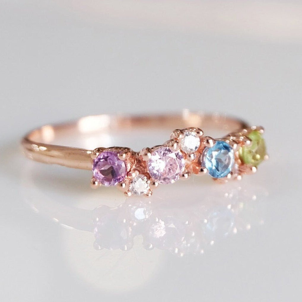 Quadruple Birthstone Ring Duri - SOVATS