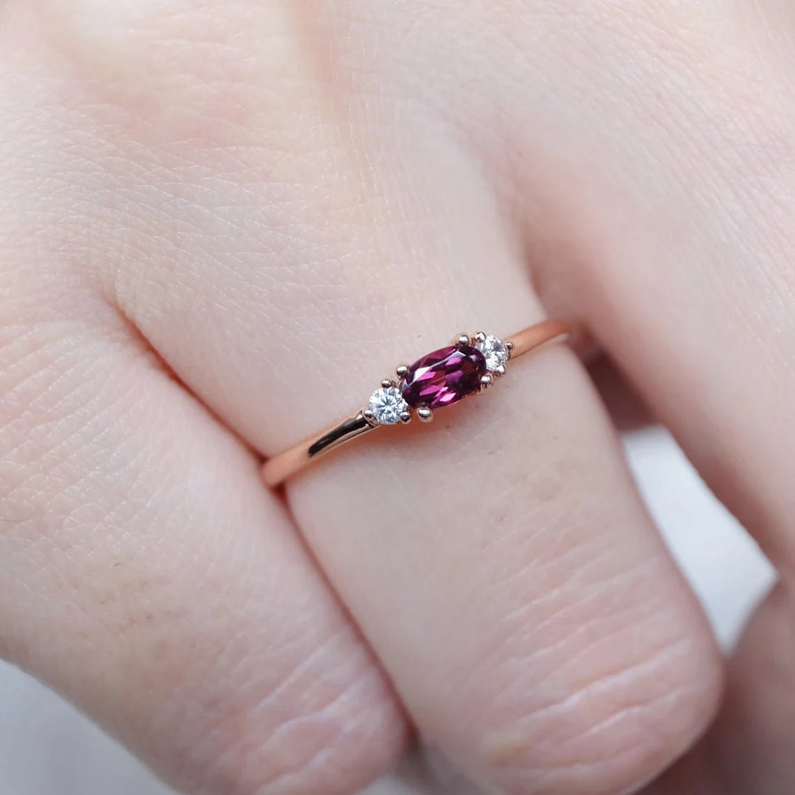 Rhodolite Diamond Ring Afina - SOVATS