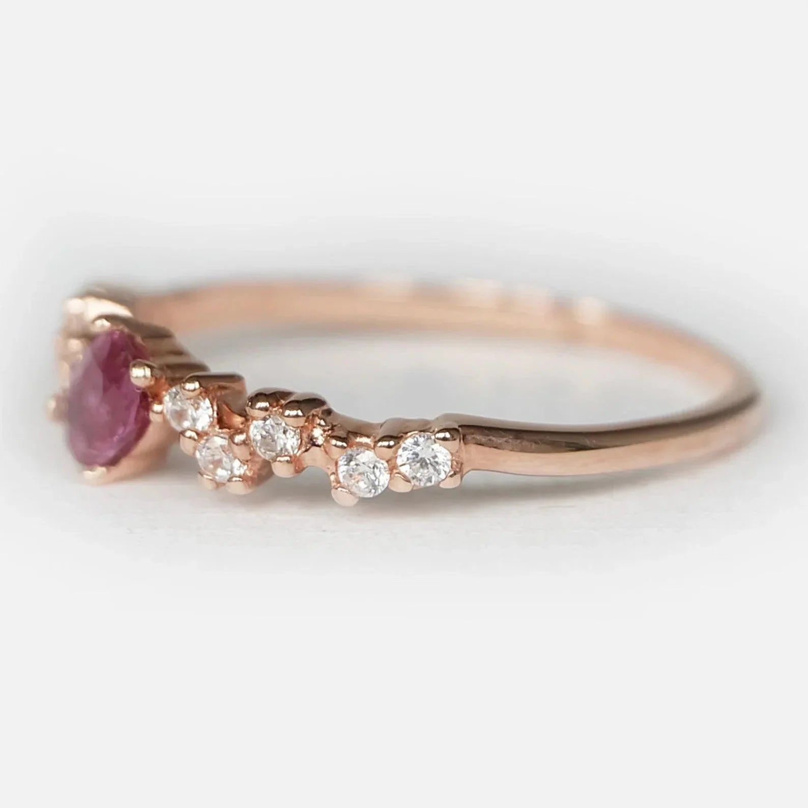 Rhodolite Diamond Ring Agnes - SOVATS