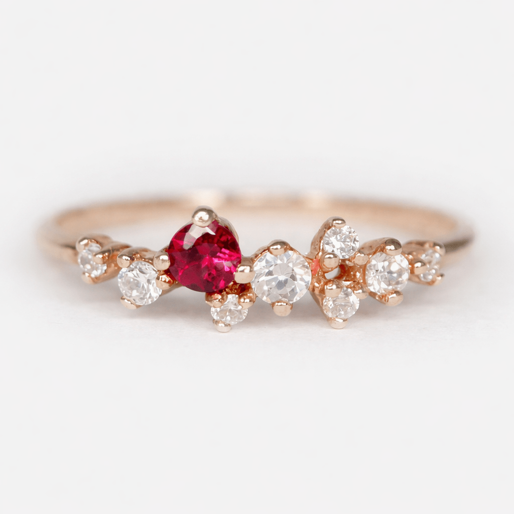 Rhodolite Diamond Ring Iwona - SOVATS