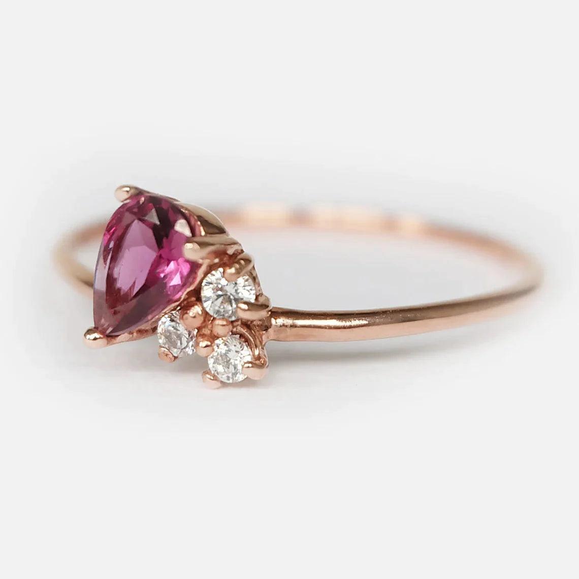 Rhodolite Diamond Ring Lin - SOVATS