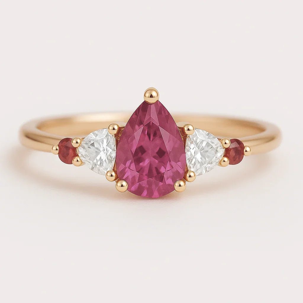 Rhodolite Engagement Ring Mauve - SOVATS