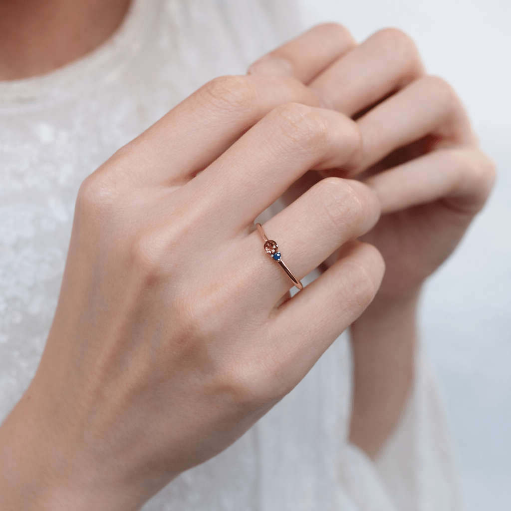Rhodolite Sapphire Gold Ring Twila - SOVATS