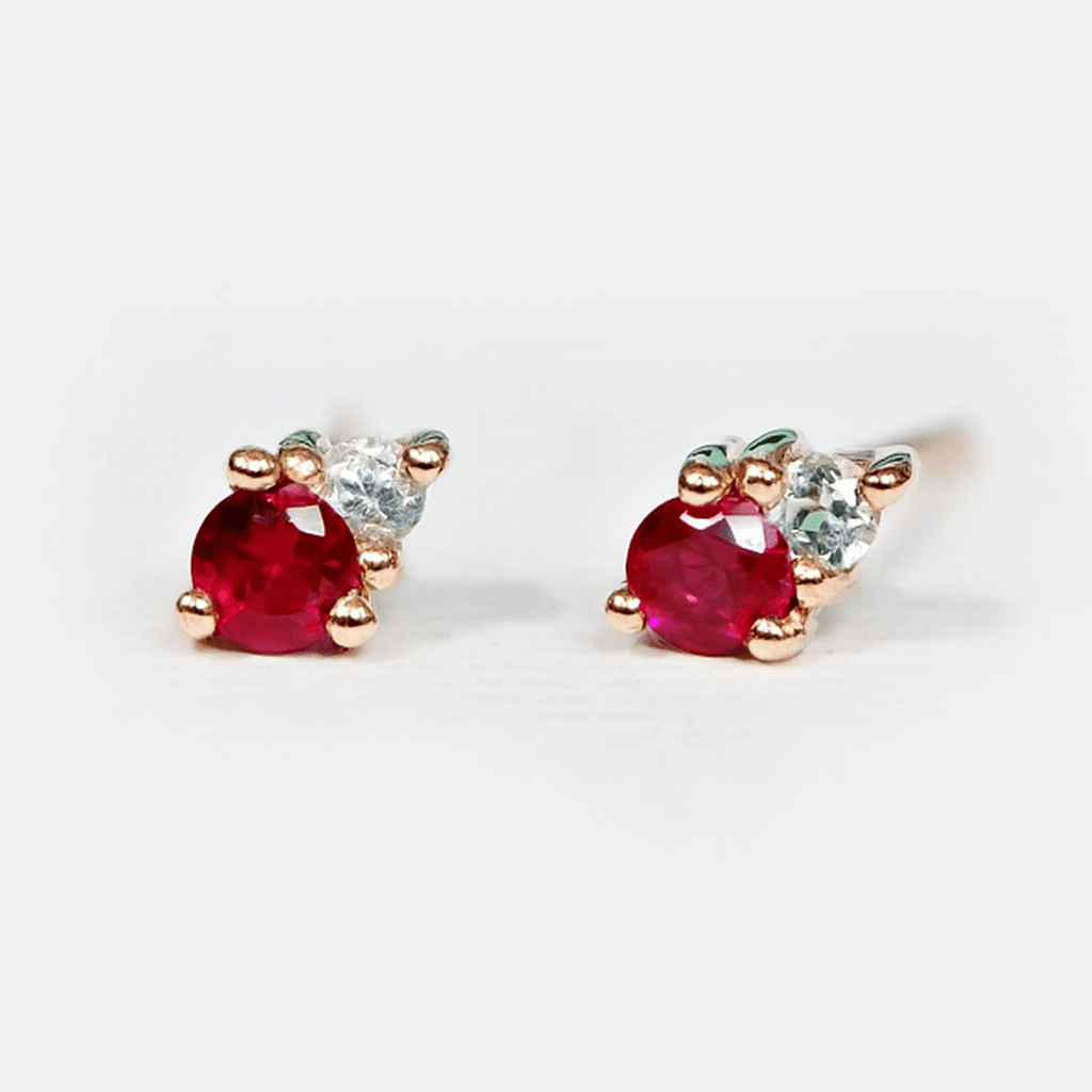 Ruby Diamond Earrings Melia - SOVATS