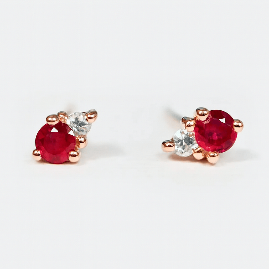 Ruby Diamond Earrings Melia - SOVATS