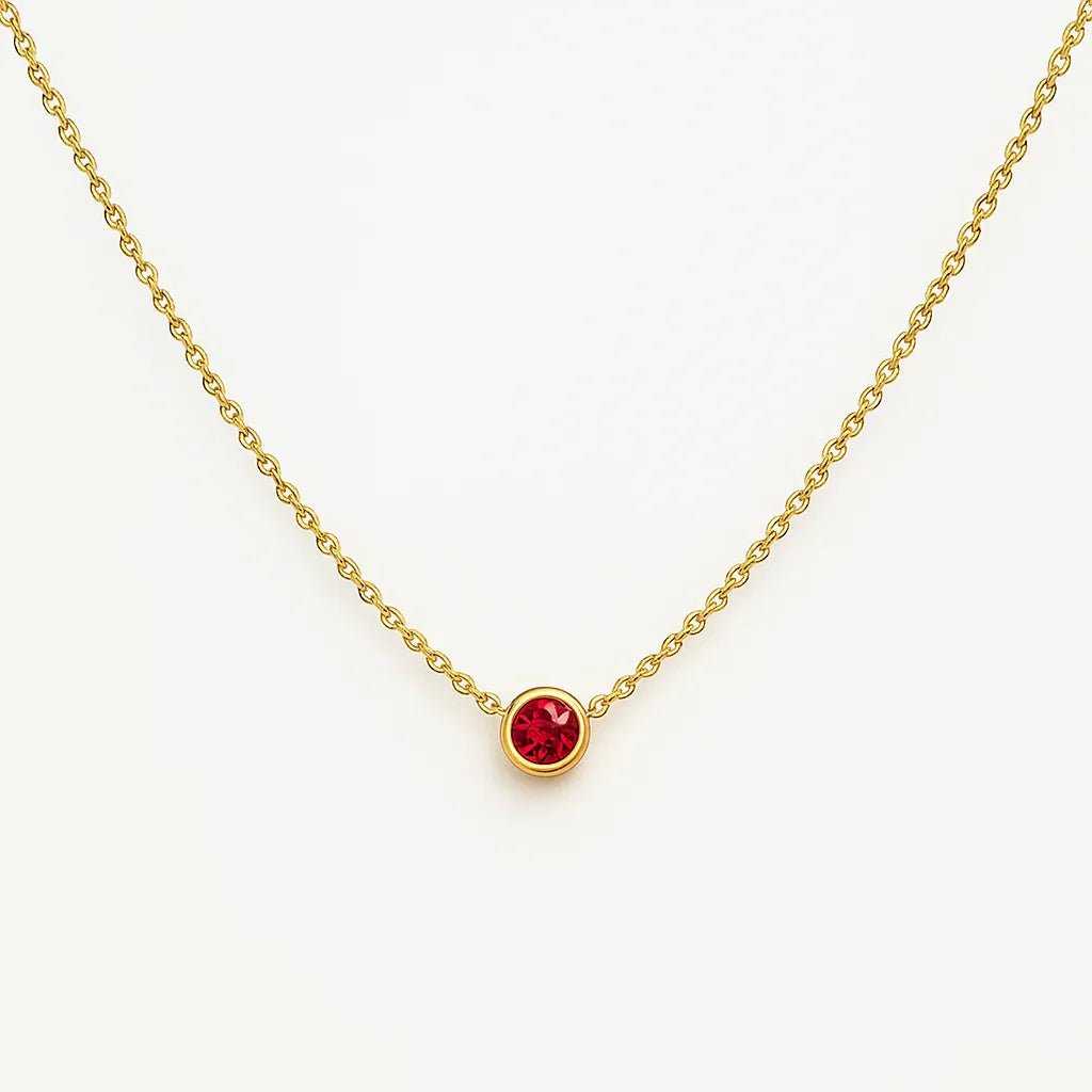 Ruby Solitaire Necklace Eldora - SOVATS