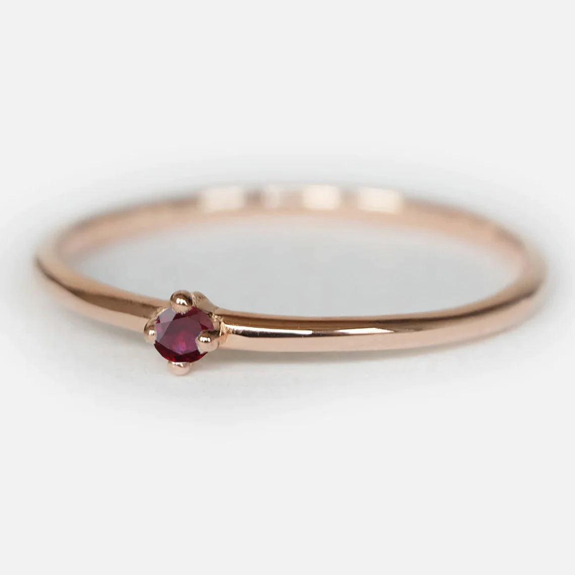 Ruby Solitaire Ring Eva - SOVATS