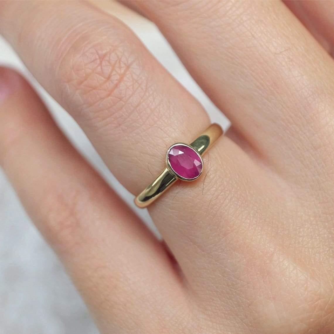 Ruby Solitaire Ring Tertu - SOVATS