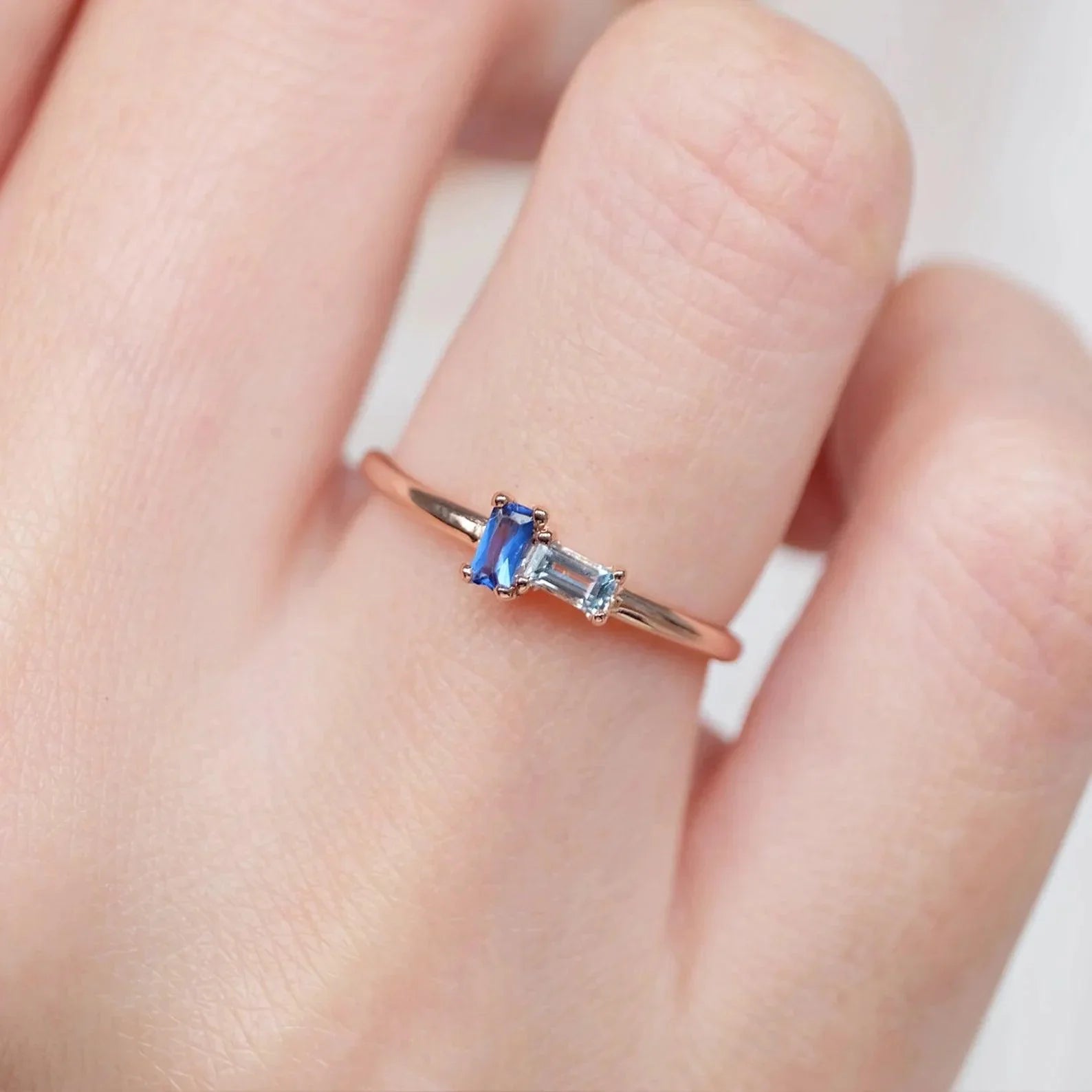 Sapphire Aquamarine Ring Asteria - SOVATS
