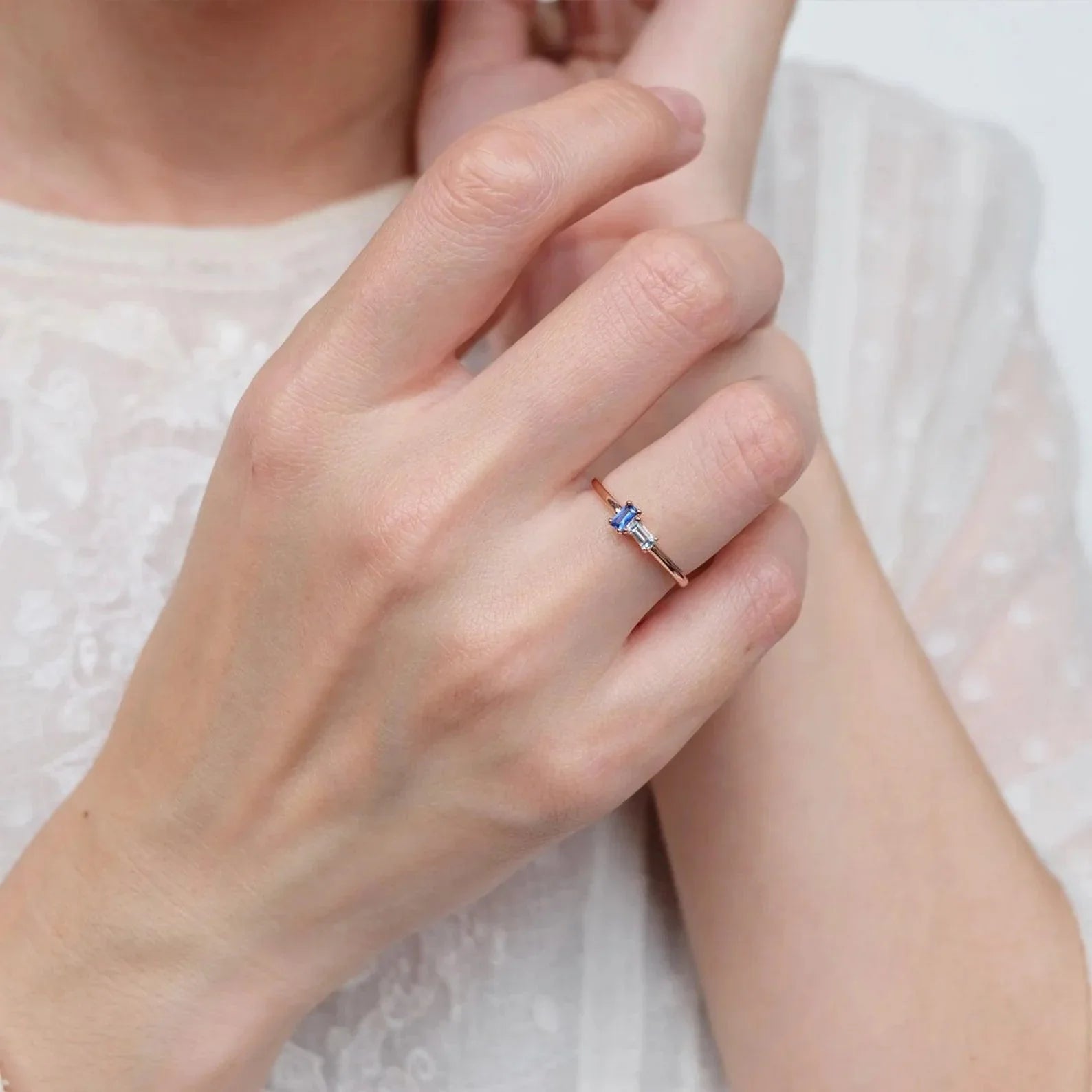 Sapphire Aquamarine Ring Asteria - SOVATS