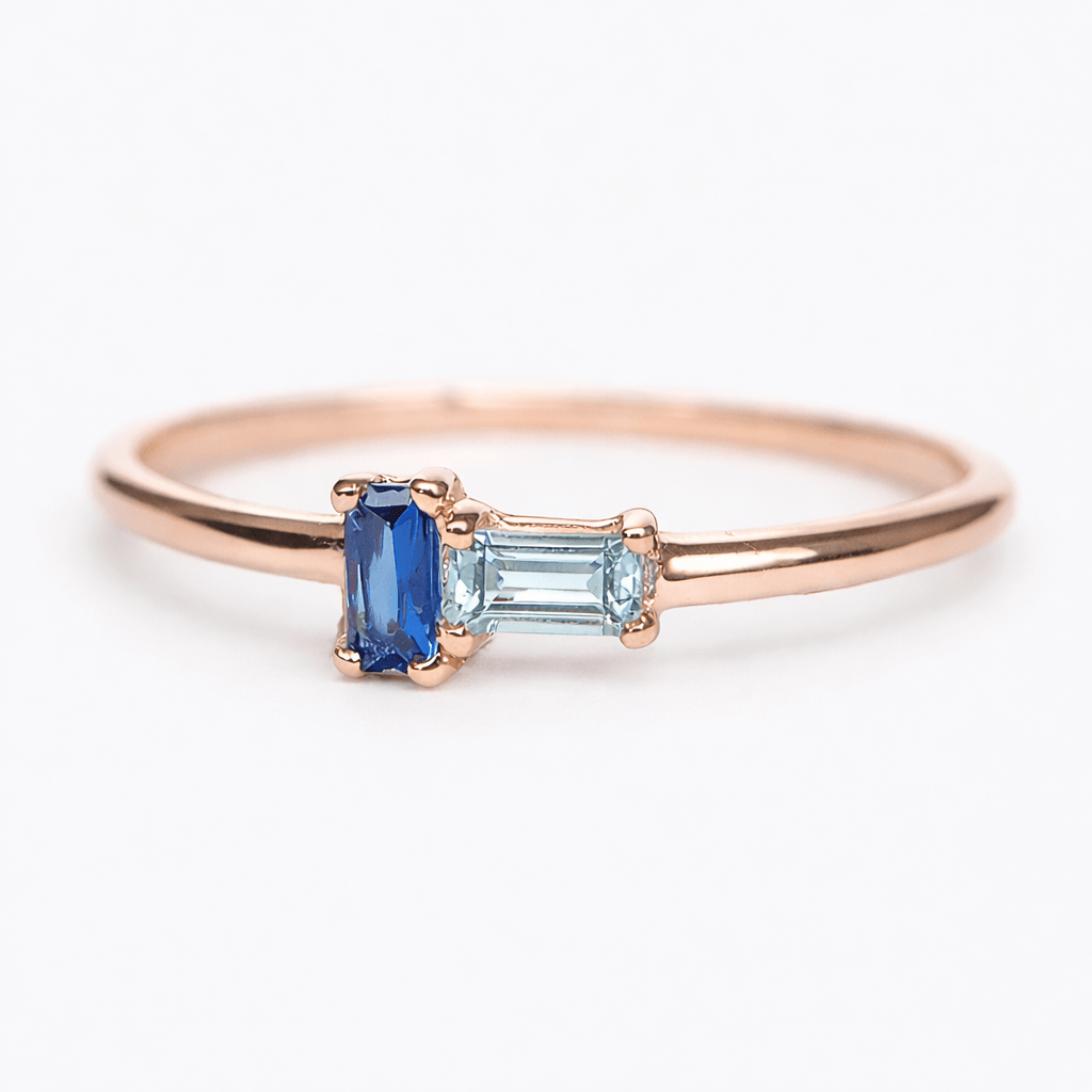 Sapphire Aquamarine Ring Asteria - SOVATS
