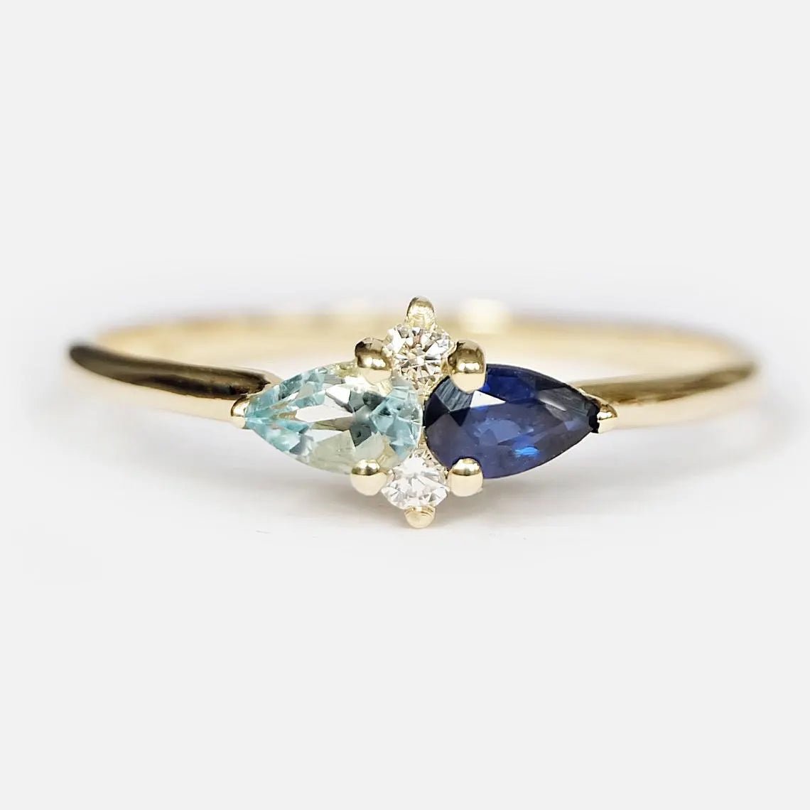 Sapphire Aquamarine Ring Cellinia - SOVATS