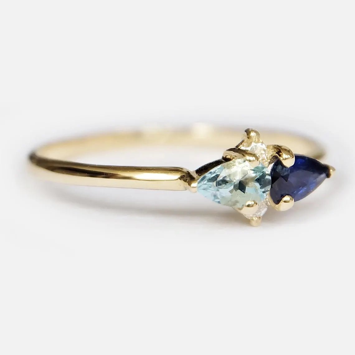 Sapphire Aquamarine Ring Cellinia - SOVATS
