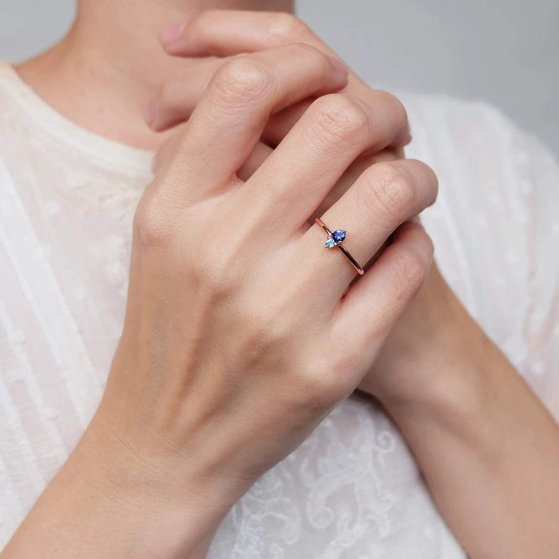 Sapphire Aquamarine Ring Harmonie - SOVATS