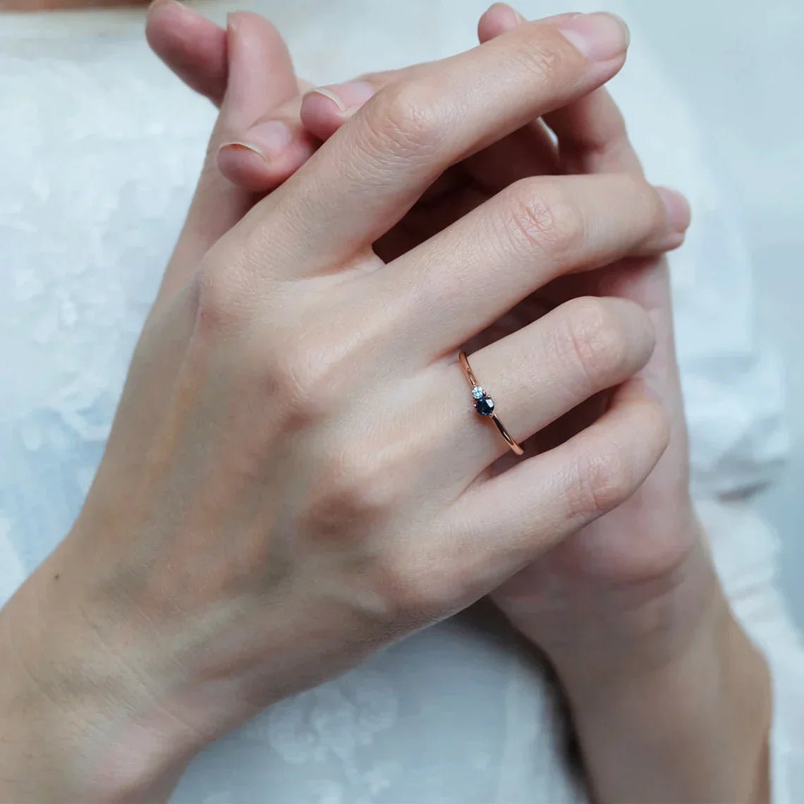 Sapphire Aquamarine Ring Twila - SOVATS