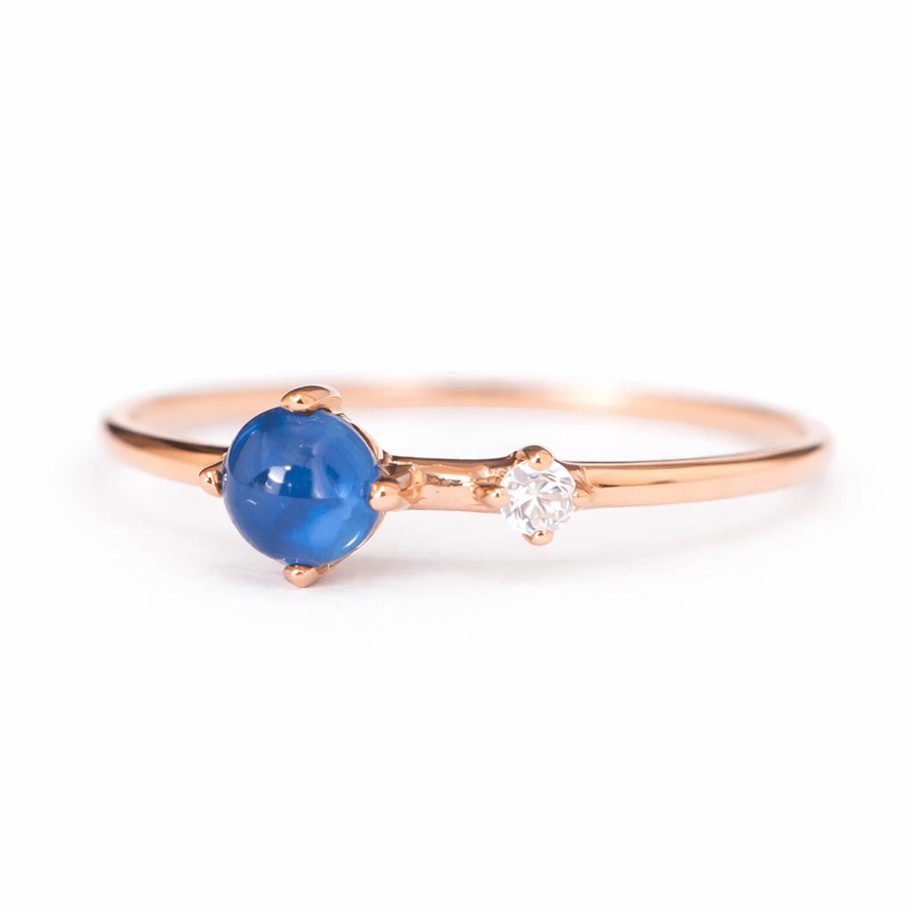 Sapphire Diamond Gold Ring Giallo - SOVATS