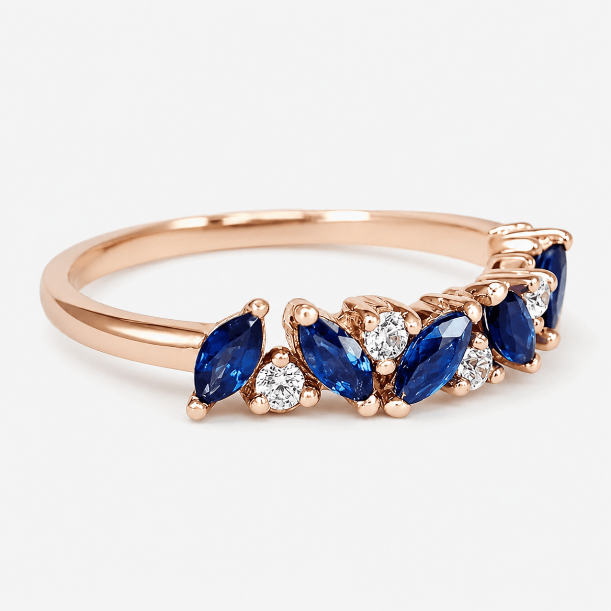 Sapphire Diamond Gold Ring Natalya - SOVATS