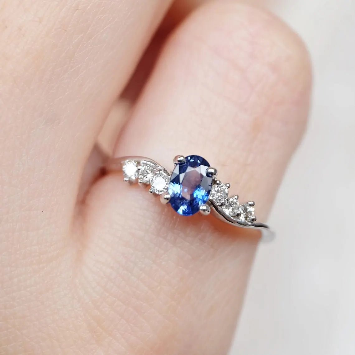 Sapphire Diamond Ring Avdotya - SOVATS