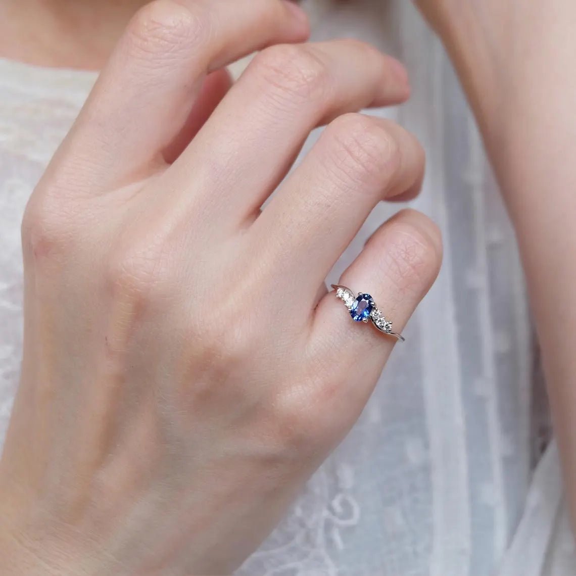 Sapphire Diamond Ring Avdotya - SOVATS
