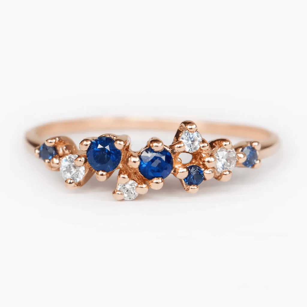 Sapphire Diamond Ring Sona - SOVATS