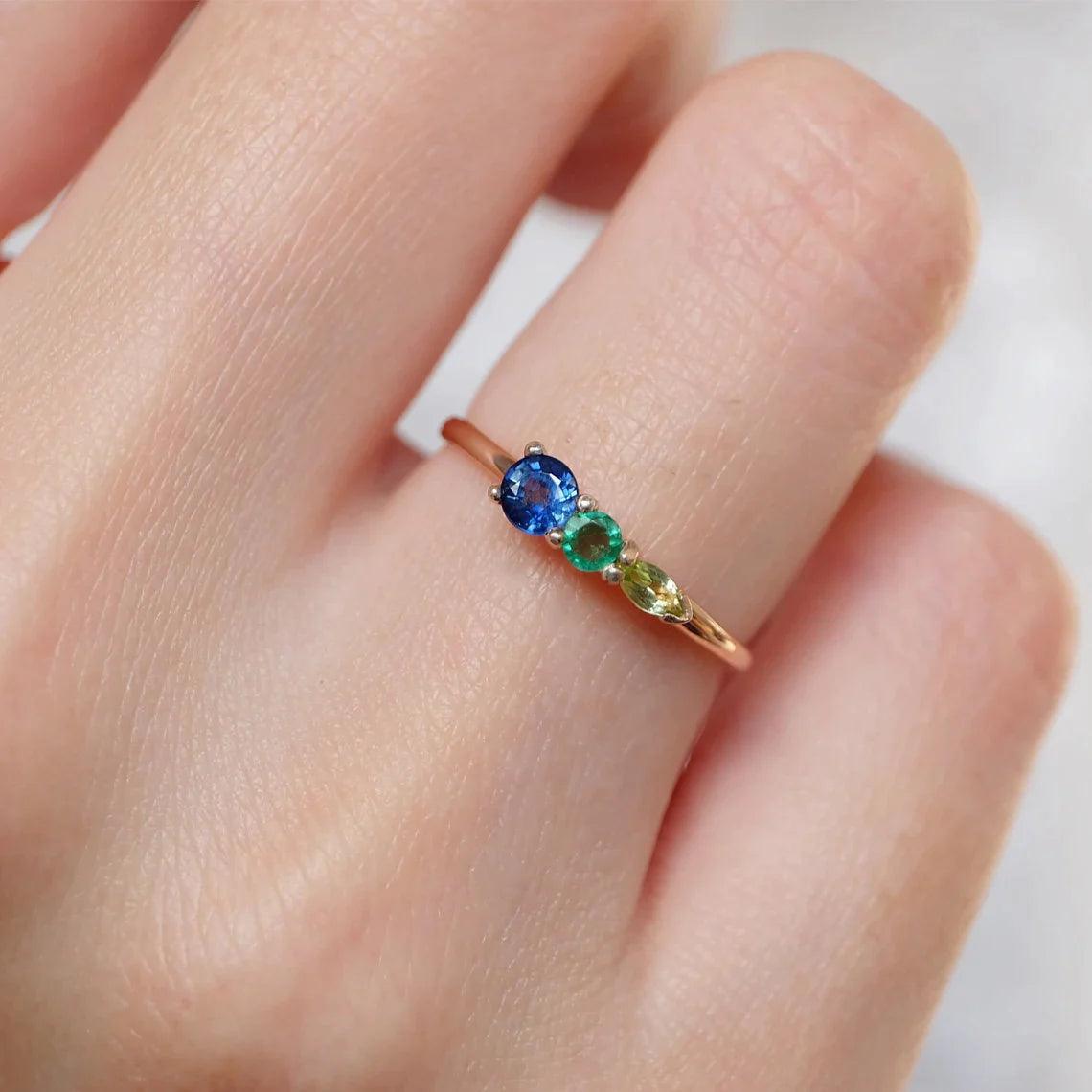 Sapphire Emerald Peridot Ring Chu - SOVATS