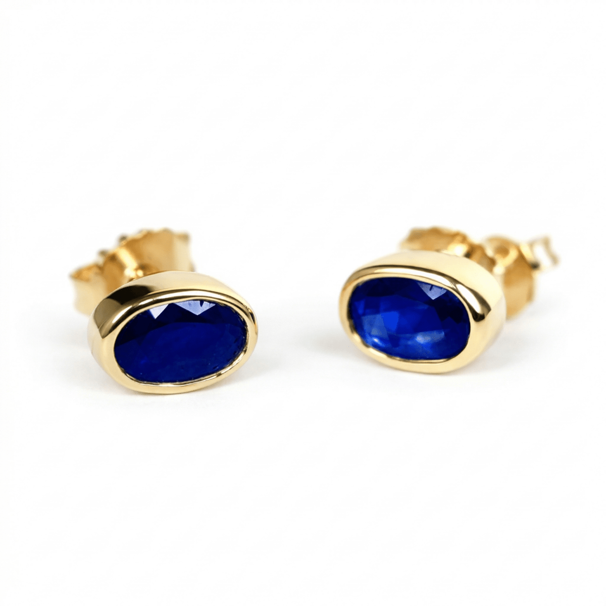 Sapphire Gold Earrings Nina - SOVATS