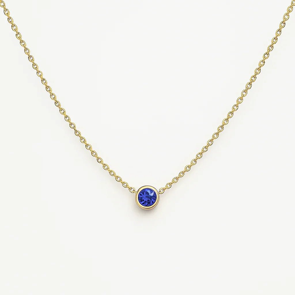 Sapphire Solitaire Necklace Eldora - SOVATS