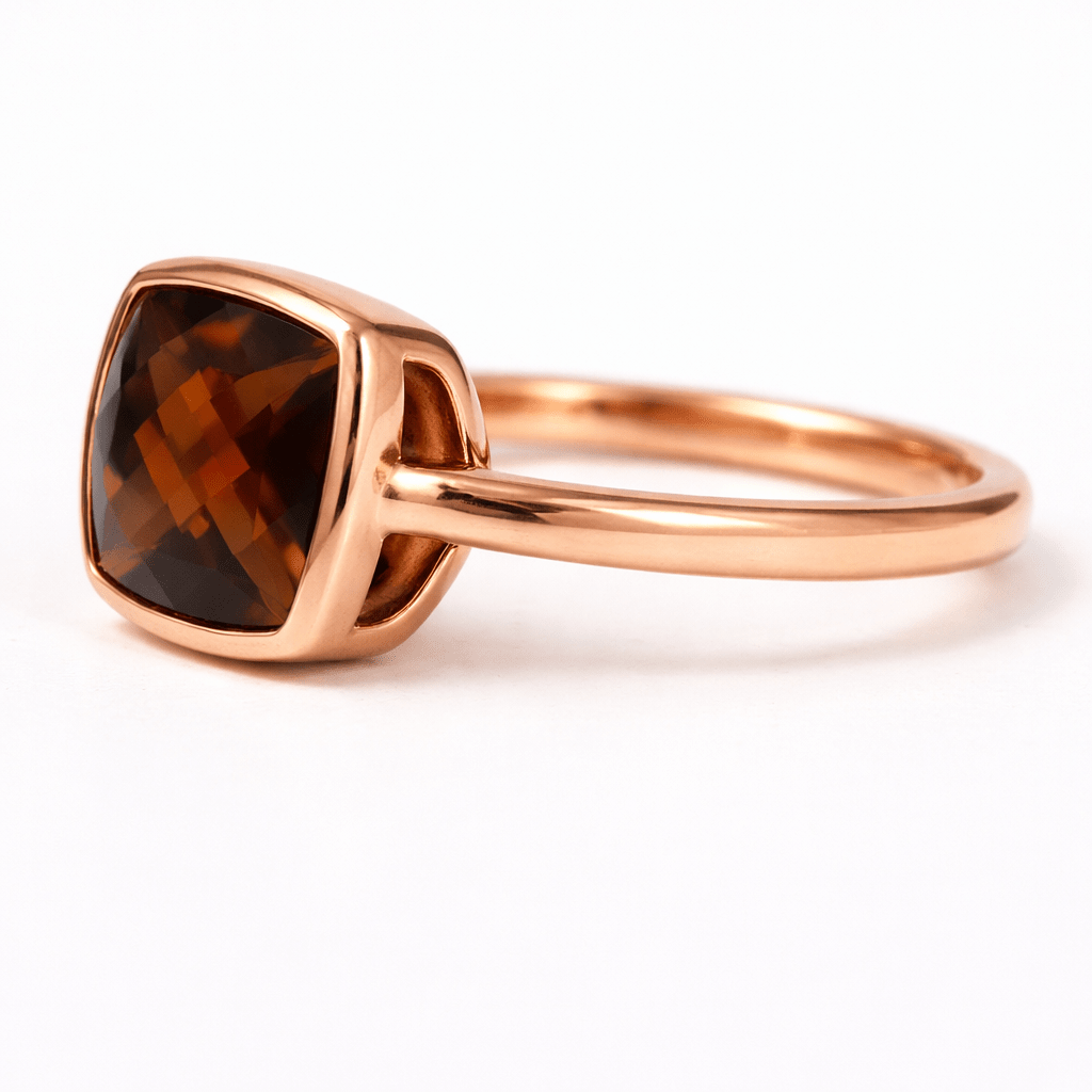 Smoky Quartz Gold Ring Nanda - SOVATS
