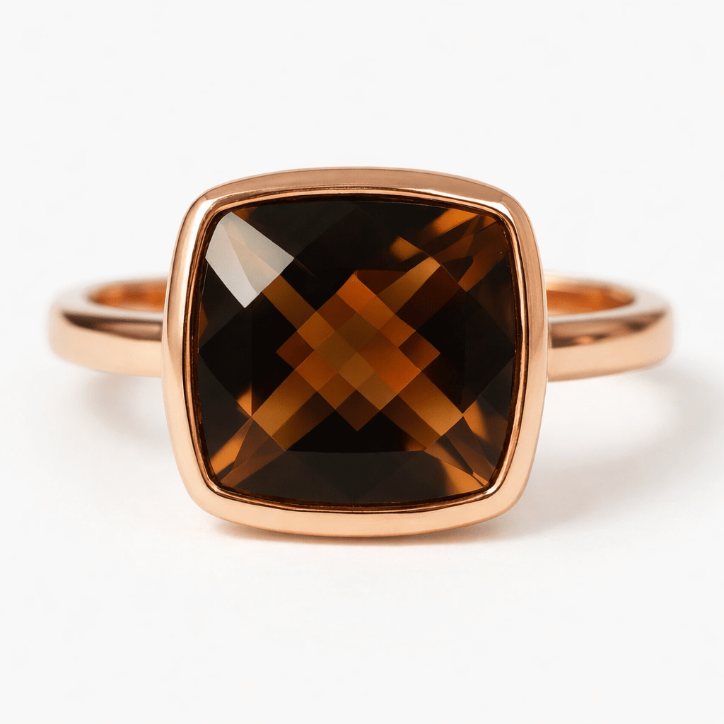 Smoky Quartz Gold Ring Nanda - SOVATS