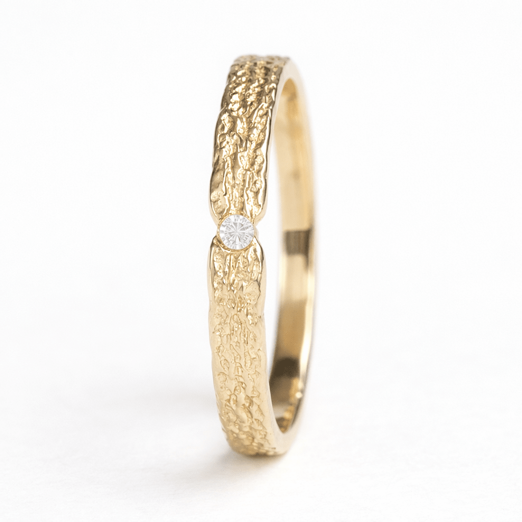 Textured Diamond Band Ring Iris - SOVATS