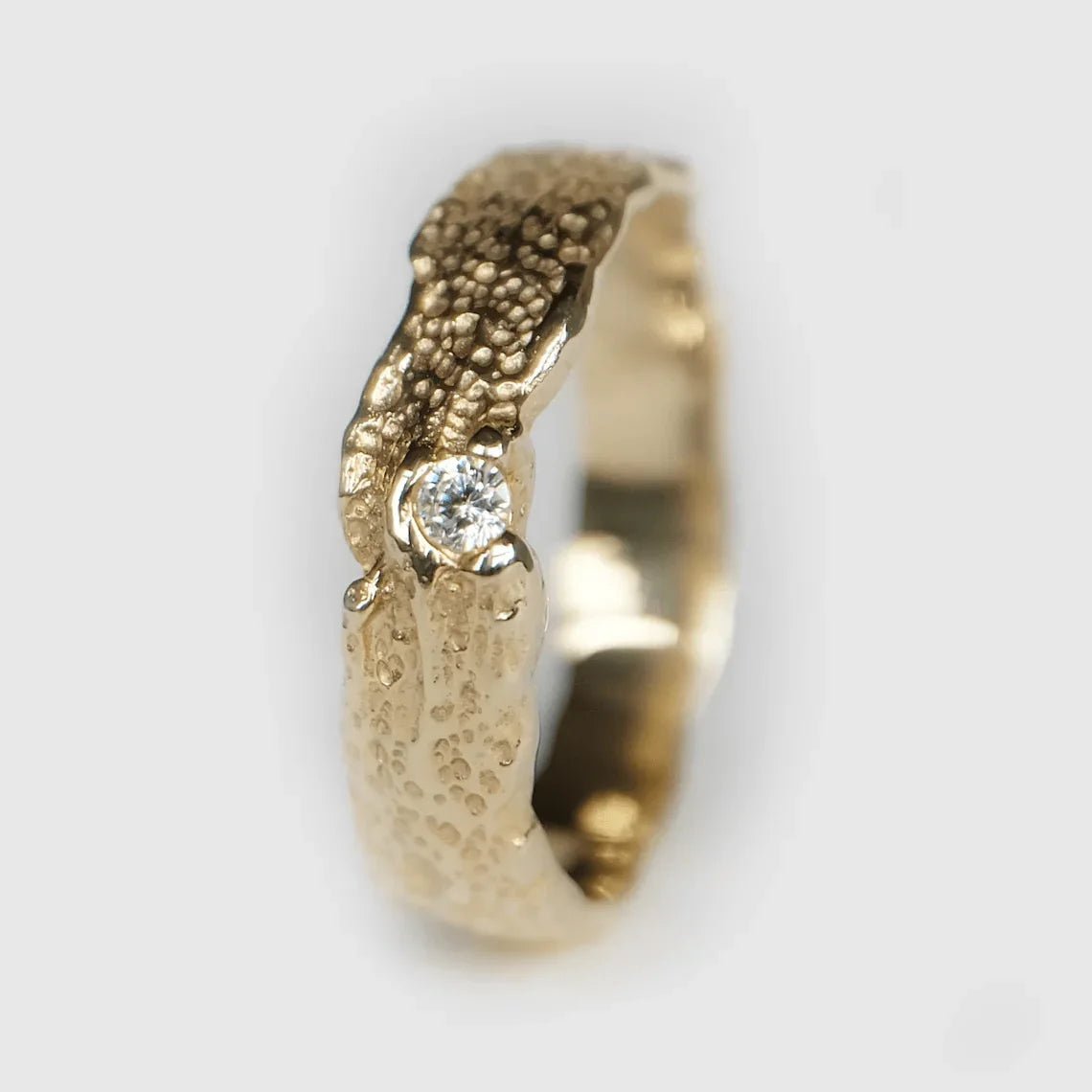Textured Diamond Band Ring Iris - SOVATS