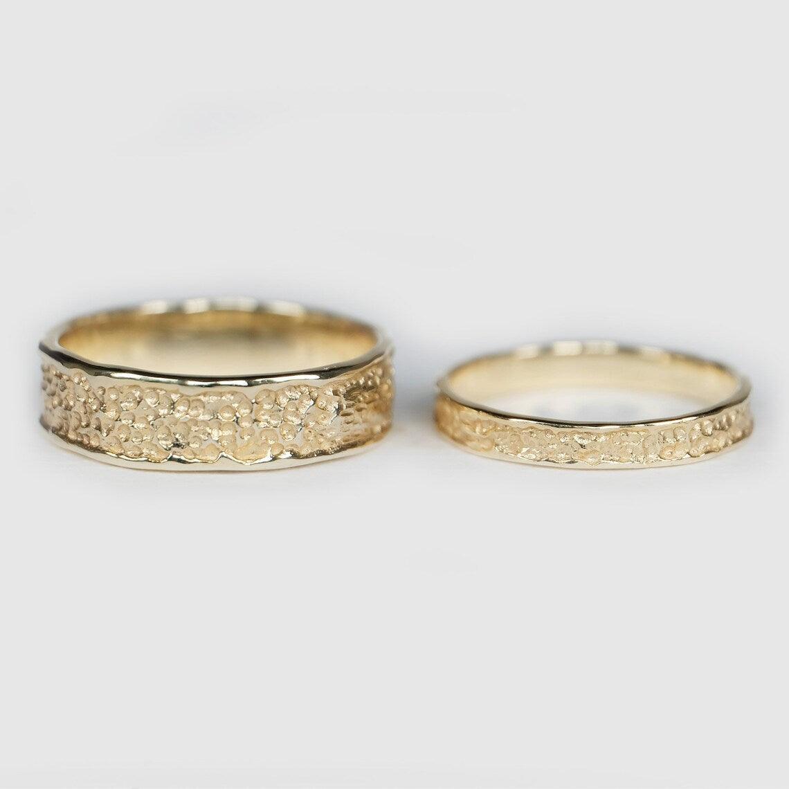Textured Wedding Ring Set Nasar - SOVATS