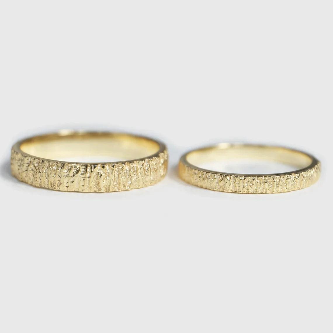 Textured Wedding Ring Set Nurul - SOVATS