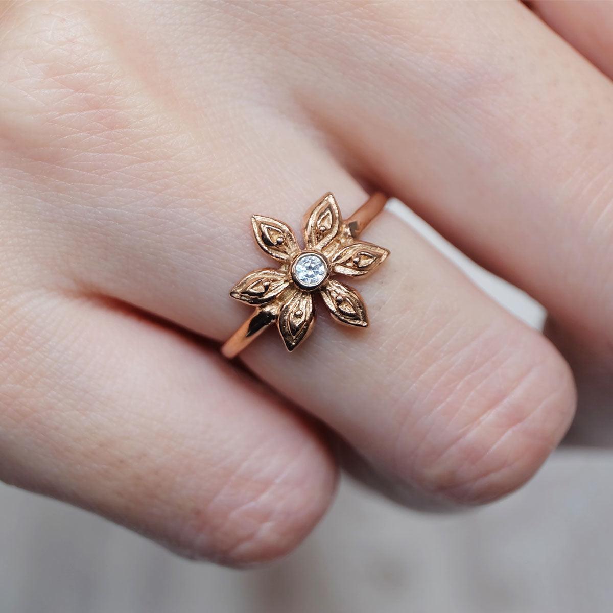 Thai Art Inspired Ring Jasmine - SOVATS