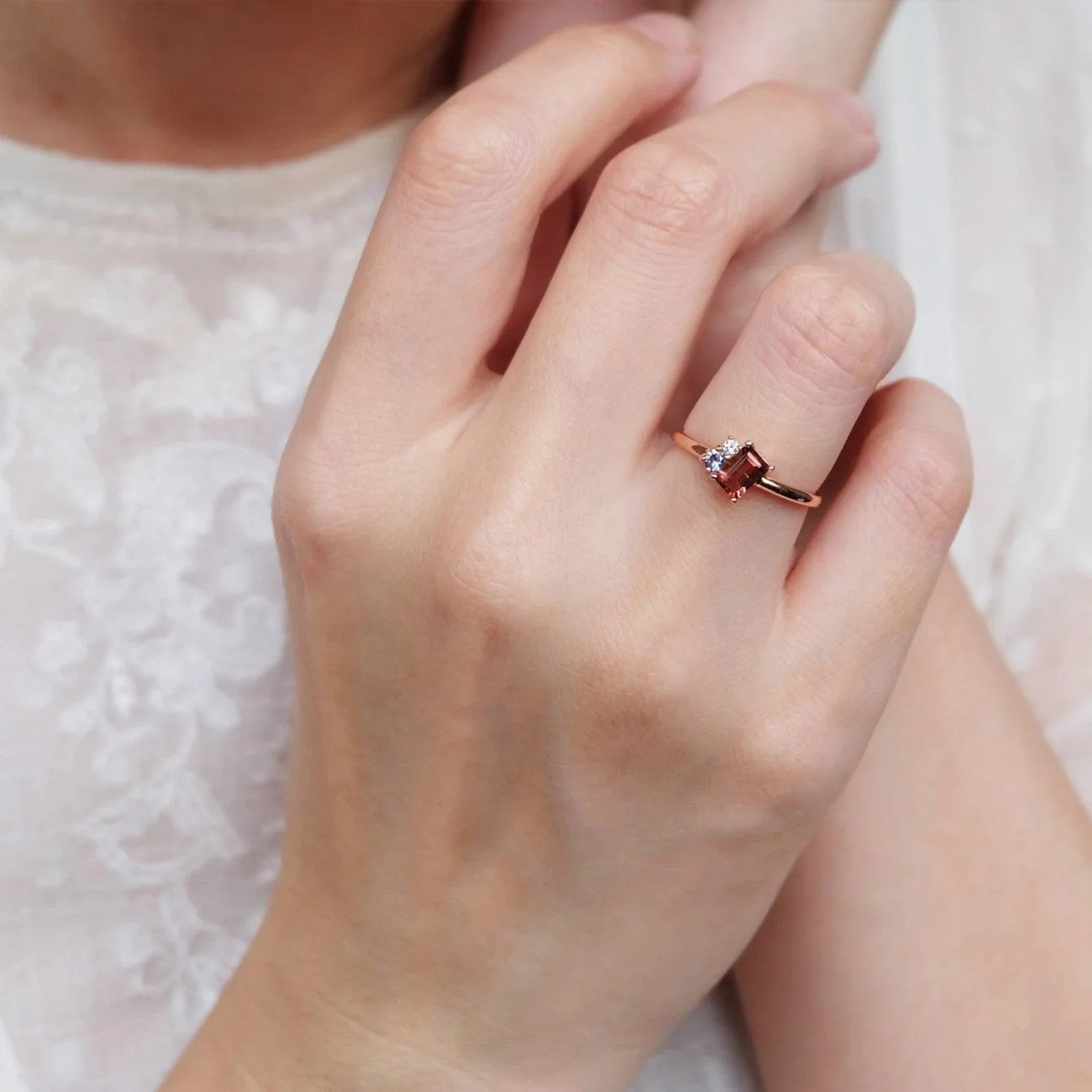 Tourmaline Tanzanite Diamond Ring Tiphaine - SOVATS
