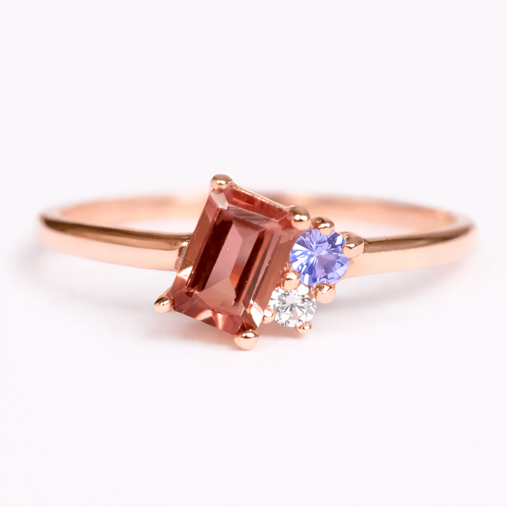 Tourmaline Tanzanite Diamond Ring Tiphaine - SOVATS
