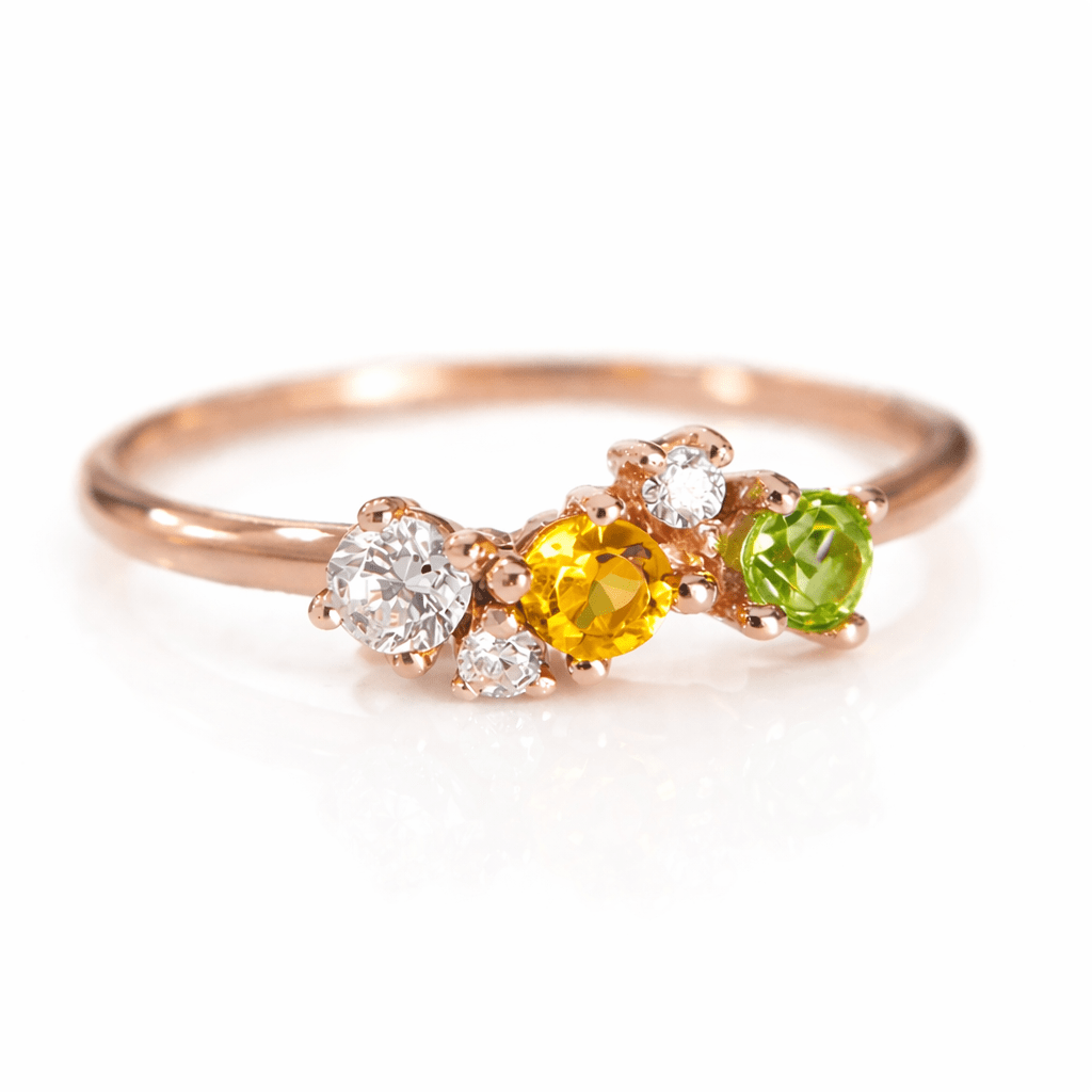 Triple Birthstone Ring Duri - SOVATS
