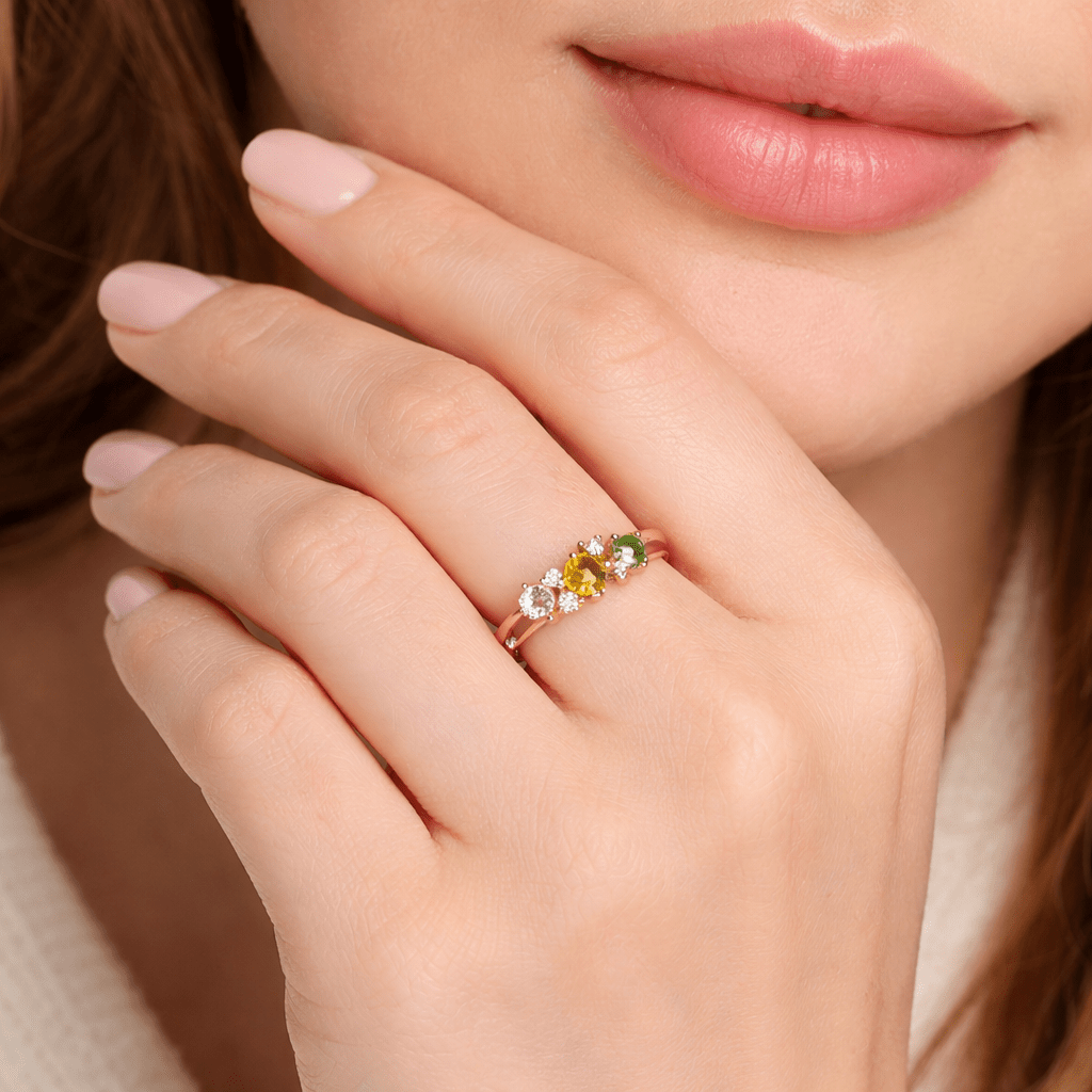 Triple Birthstone Ring Duri - SOVATS