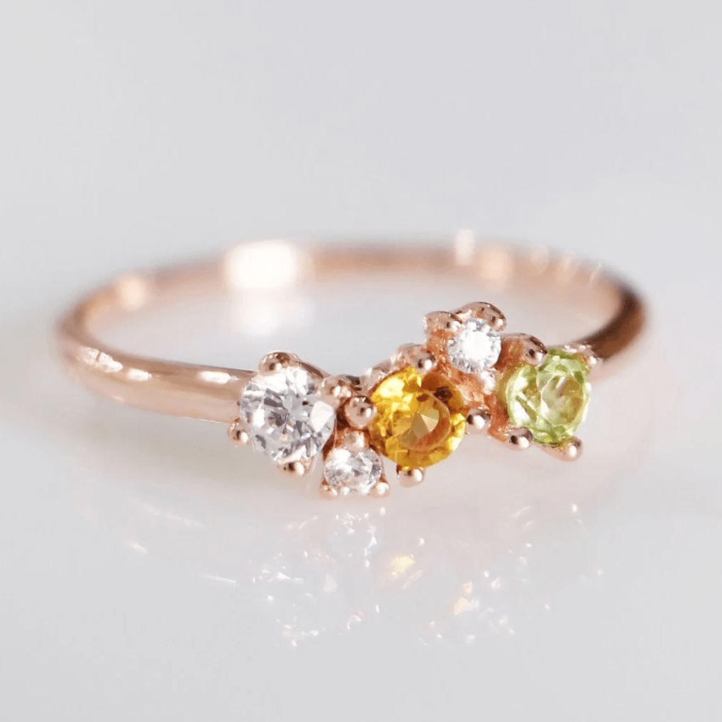 Triple Birthstone Ring Duri - SOVATS
