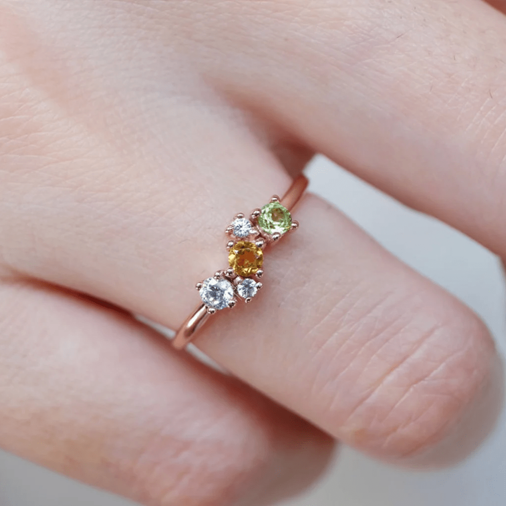 Triple Birthstone Ring Duri - SOVATS