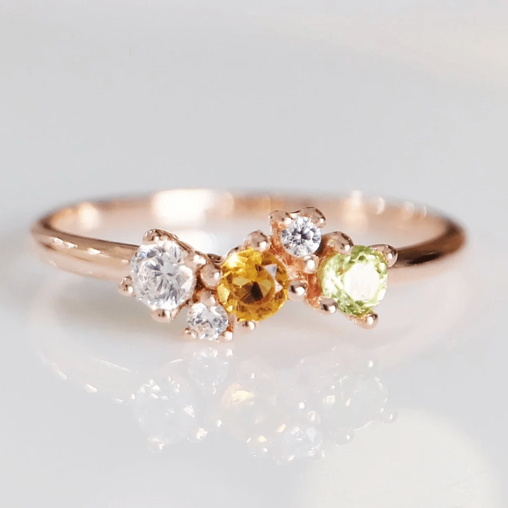Triple Birthstone Ring Duri - SOVATS