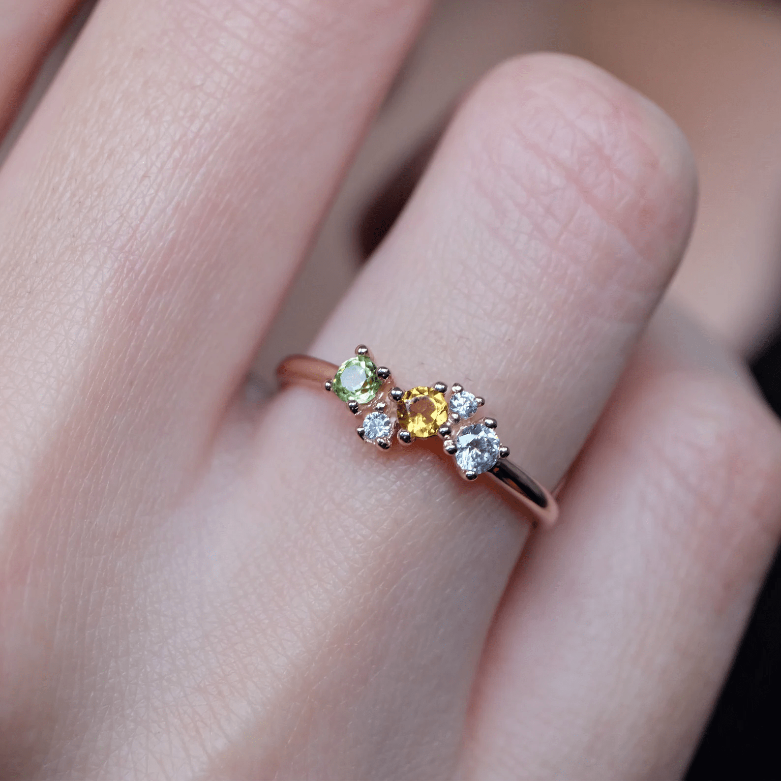 Triple Birthstone Ring Duri - SOVATS