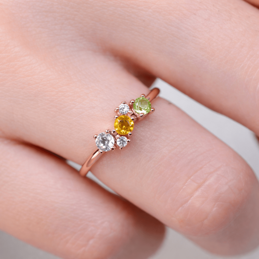 Triple Birthstone Ring Duri - SOVATS
