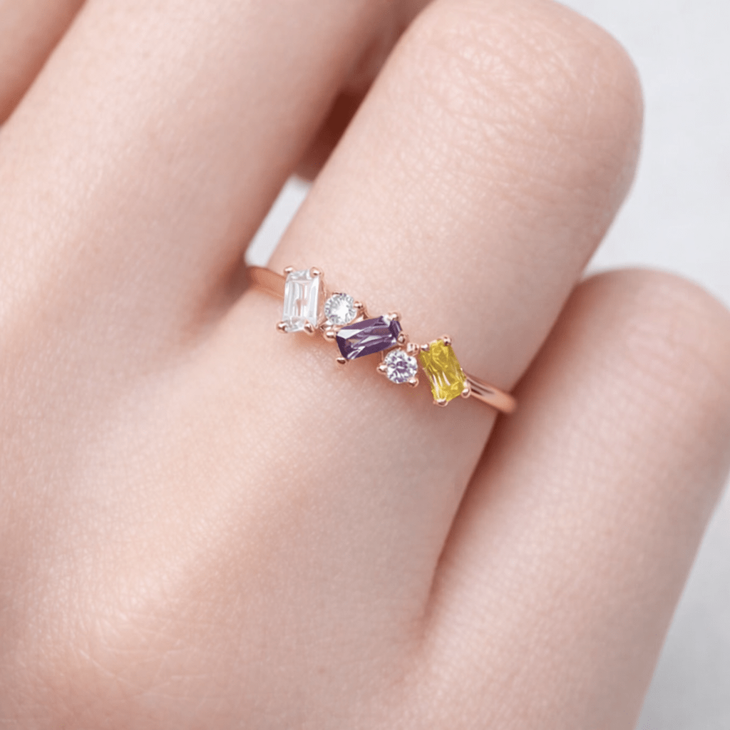 Triple Birthstone Ring Joan - SOVATS